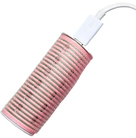 Rouleau chaud portatif, de cheveux électriques petits pour transporter de cheveux électriques portatifs pour la coiffure de cheveux, de cheveux chauffé par USB rechargeable