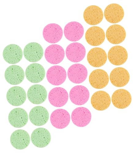 FOMIYES 30 Stück Runde Komprimierte Faser-gesichtsschwämme Für Peeling Und Reinigung Make-up Entfernung Hautpflege Ohne Chemische Zusätze Bequemer Transport Und Täglicher Gebrauch