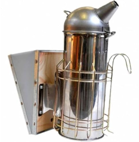 APICOLTURA.COM Affumicatore Inox Ø10 cm America con griglia di Protezione