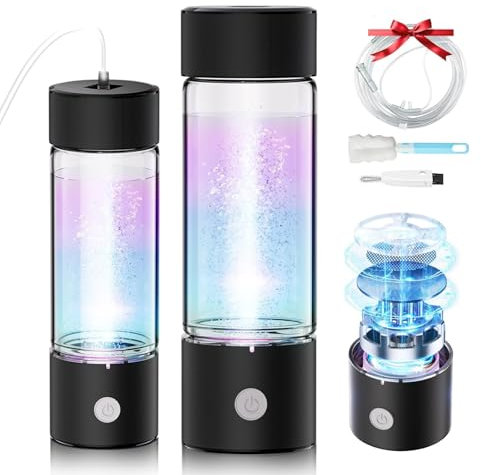 lozltx 2025 Hydrogen Water Bottle with Brush【NO.1 Double Hydrogen Content】Hydrogen Water Bottle【 6000PPB】