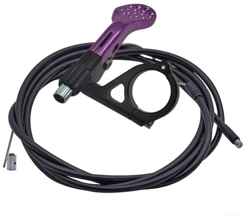 Palanca de control remoto para tija de sillín de bicicleta, 22 mm de diámetro, cable externo interno, compatible con interruptor telescópico de tija de asiento, controlador de aleación de aluminio