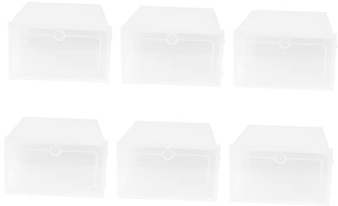 LOLIPPYY 6pezzi Scatola Per Scarpe Impilabile Di Plastica Trasparente Da Contenitore Per Riporre Le Scarpe Scatola Per Resistente Per Case Cucine e Uffici