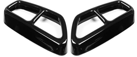 ZhMG63 Auspuffblende Endrohrabdeckung Geeignet für BMW 5 Series G30 G31 2017-2018,Auspuff Schalldämpfer.,A-Black