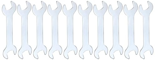 QUARKZMAN 10Pcs Clé à Fourche Doubles Fines 13mm x 14mm Métrique Clé Plate Extra Fine et Petite, Galvanisée, pour Réparation Automobile et Assemblage de Meubles
