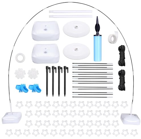 Naler Kit Arco Globo Estructura Soporte de Globos Ajuste Libre Tamaño del Arco de Globos Balloon Stand para Fiesta Cumpleaños Boda Navidad Halloween