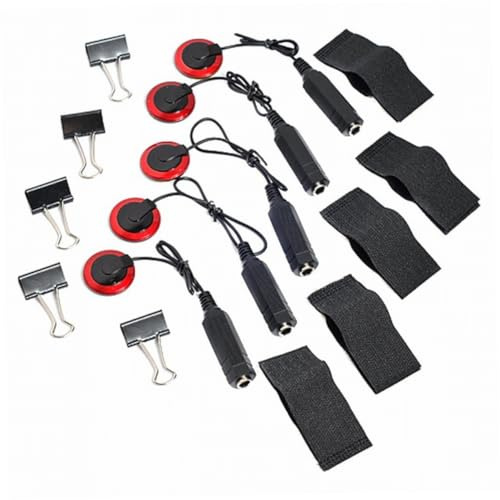 TOYANDONA 5 Stück Teiliges Pickup Violine Bratsche Banjo Akustische Instrumente Piezo Tonabnehmer Kabel und Selbstklebendem Clip für Klare Klangverstärkung
