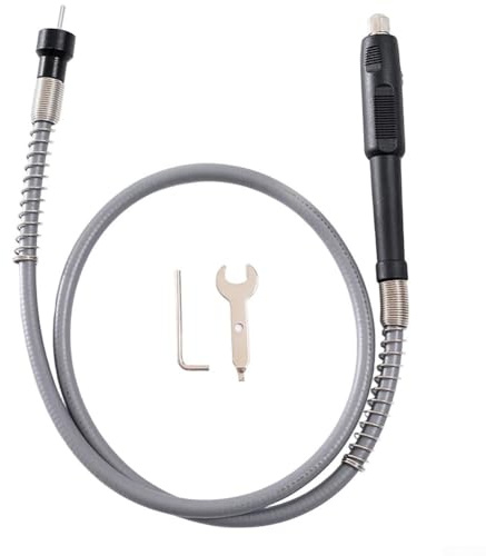 Jotekonoby Shaft Adapter Attachment for Grinder, Flexible Drill Extension Cable with Chuck, Extension Shaft for Electric Grinder Accessory(A)