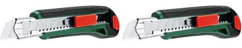 Bosch Cutter-Messer (ergonomischer Softgrip; Auto-Lock Klingenarretierung; automatischer Klingennachschub; Klingenaufbewahrung; extra scharfes Messer mit 18mm Abbrechklingen; SK5-Stahl)