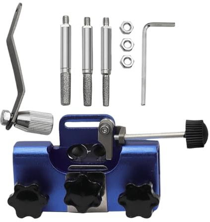 Chainsaw Chain Sharpener - Precision Hand Crank Portable - Sharpening Device Set for Electric Saws - Suitable for Carpenters Arborists Forestry Workers as well as for Outdoor and Workshop Use