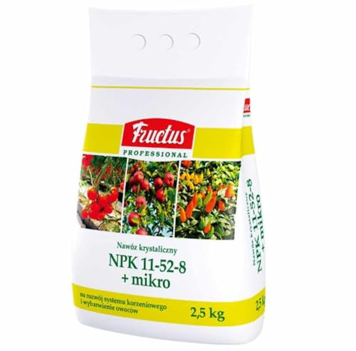 Frcutus Concime NPK 11-52-8 2,5kg - Fertilizzante Alto Fosforo - Orto Serra