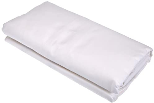 Nuit des Vosges Cotoval Sábana Bajera de algodón Liso, Blanco, 80x190