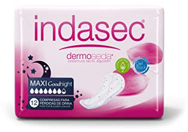 Indasec Dermoseda Maxi Night, 12 unidades