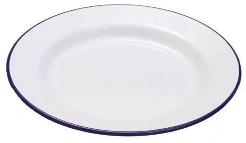 Enamel Pie/Dinner Plate 24cm -Perfect for Apple pies. (Pack of 2)
