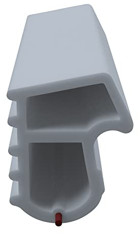 DIWARO® Stahlzargen-Dichtung SZ090 | weiß, braun oder grau | 5 lfm für Haus- und Innentüren. Zum Schallschutz und abdichten der Tür. Bestehend aus TPE (Thermoplastischen Elastomer) (grau)