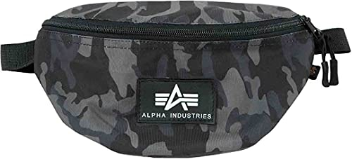 Alpha Industries Rubber Print Waistbag Unisex Umhängetasche Black Camo