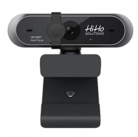 HiHo USB Webcam, 3500W, Plug & Play, HD, 1080p, Softphone Compatible, Dual Built-In Microphone, Ideal for Remote Home Workers, Office Workers, Schools or Universities - Black