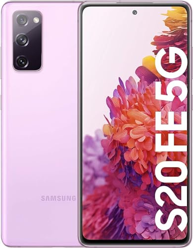 Samsung Smartphone Galaxy S20 FE 5G, display Super AMOLED da 6,5 pollici, batteria da 4,500 mAh, fotocamera per selfie da 32 MP, versione tedesca (lavender, 128 GB con 5 G)