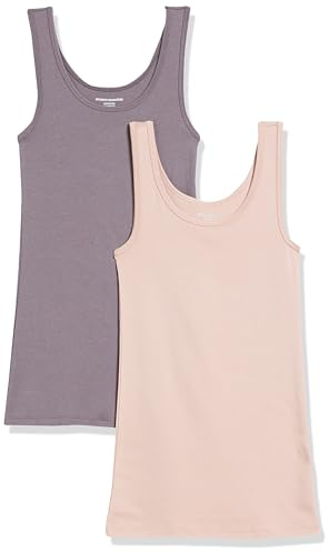 Amazon Essentials Damen Tanktop, Schmale Passform, 2er-Pack