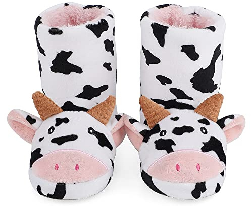 LACOFIA Zapatillas de Estar por Casa para Niñas Botas de Casa de Invierno Pantuflas Animales Botines Peluche para Niños