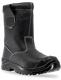 Lendeo Polar Black S3 CI SRC Stiefel gefüttert schwarzt Sicherheitsschuh Arbeitsstiefel, Größe:39 EU