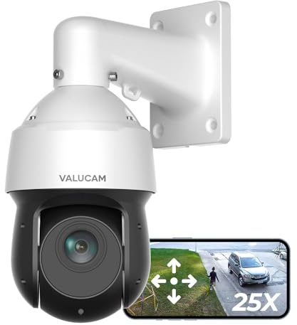 VALUCAM 4K PTZ PoE IP Highspeed Dome Outdoor Camera-25x Optical Zoom(5-125mm), PFA Auto Tracking, IVS-Face Detection, SMD4.0, 1/2.8'' Starvis Sensor-0.005lux Starlight Nightvision, Quick Pick, IP66