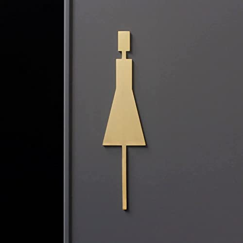 WC-Schilder, WC-Schild, WC-Schilder, WC-Schilder, WC-Schild, Messing-WC-Schild, Männer und Frauen, WC-Schild, Badezimmer-Türschild/Plakat, WC-Schild für Geschäft, Zuhause, Büro und Restaurant