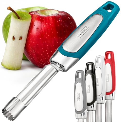 Orblue Premium Apple Corer Tool - Durable Stainless Steel Fruit Core Extractor Tool - Apple Corer Remover, Blue