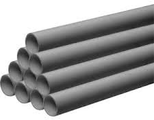 1m Length Solvent Weld PVC Pipe Plastic 32mm Waste Pipe- Grey, (Pack of 4)