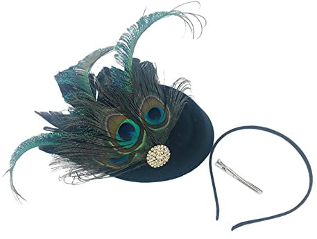 Ldabrye Bibi pour femme avec pince à cheveux et chapeau pour fête de thé