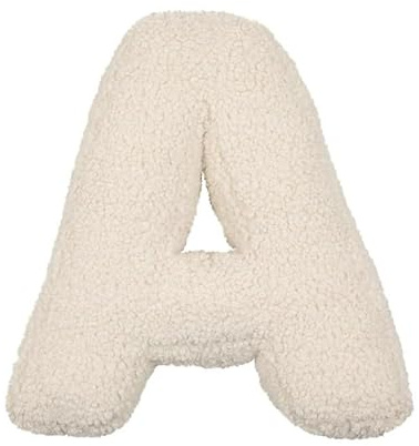 Chpbolly Letter Pillow English Letter Plush Pillows Cozy Lambswool Initial Throw Pillows Alphabets Letter Decorative Cushion Comforting Huggable Stuffed Cushion for Bedroom Sofa（15.7 * 13.8 * 3.9 in）