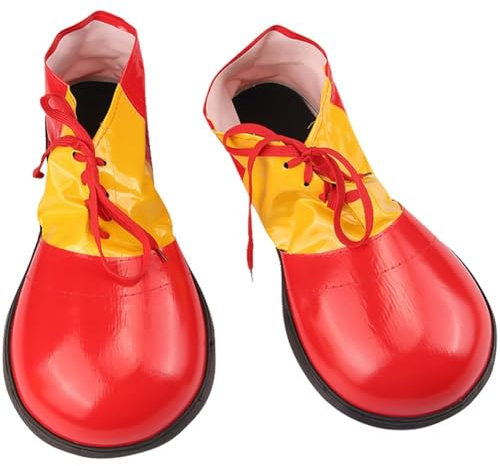 Lpitoy 1pairs Adult Leather Clown Shoes Cosplay Props Party Costume Carnival Circus Clown Shoes Masquerade Halloween Costume Shoes