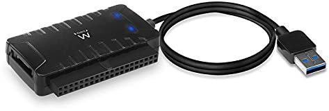 Adaptador USB a SATA/IDE para Discos de 2,5 y 3,5, Permite conectar Discos Duros a Ordenadores y transferir Datos fácilmente.