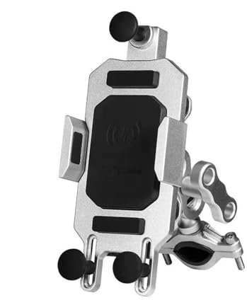 WTXXGQ Motorrad Telefon Halterung Motorrad Reiten Handy-Navigation Halterung Fahrrad Handy Unterstützung Halterung Schnelle Lade Drahtlose Ladegerät Fahrrad Handyhalterung(D)