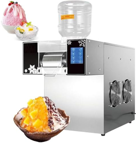 Machine à glace pilée automatique professionnelle, 60 kg/120 kg/180 kg/jour, machine à glace flocons, refroidissement par air pour restaurants, salons de thé, food trucks, etc.,B-180KG