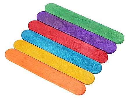 Gadpiparty 50stücke Holz-bastelstäbe Handgemacht Für Junge Mädchen Farben Diy Holz Gebäude Modell Kreative Eis Stick Materialien Für Collagen Und Bastelprojekte