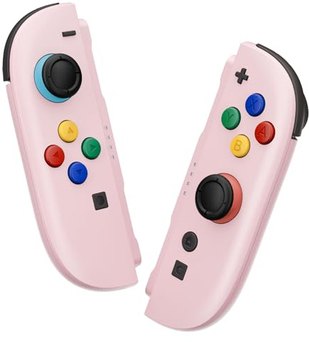 eXtremeRate DIY Replacement Shell Buttons for Joycon 2, Custom Full Housing Case + Decorative Strips + Middle Bracket + Buttons for Nintendo Switch 2 Controller - Deluxe Version - Cherry Blossoms Pink