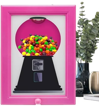 Candy Frame Dispenser - Wall Mounted Candy Holder for Home & Kitchen | Fun Snack & Eraser Dispenser for Holidays, Classrooms, Dorms, Office, Home