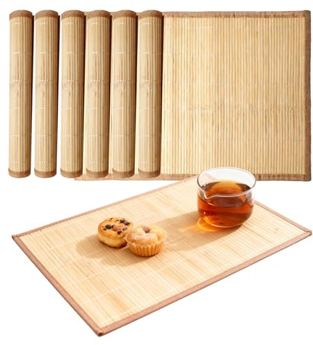 Tapis de Table, 8 Pièces Lavable, Dessous de Table Antidérapant 30 x 45 cm, Set de Table Résistant à la Chaleur et Durable, Élégants Set de Table Lavable pour Cuisine et Salle à Mange