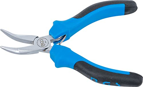 BGS 383 | Electronic Long Nose Pliers | bent | spring loaded | 138 mm