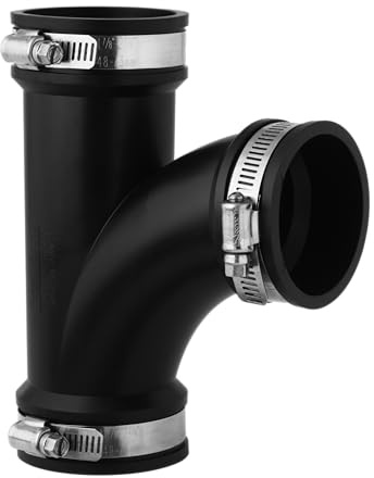 Té Flexible 63 mm D'Aquaforte, Plage de Serrage 63-57mm, Schwarz