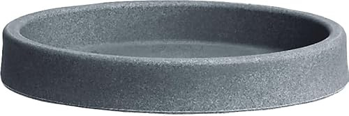 hydroflora 63003125 Nicoli – Sottovaso Rotondo per Vaso Atlas, Diametro: 30 cm, Altezza: 3,7 cm, Grigio Cenere