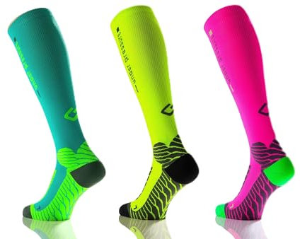 Sport Kompressionsstrumpf under pressure RUNATTACK (Kompression: 18-21mmHg) (bordeaux, Gr. 39-42 (Wadenumfang: 30-41cm))