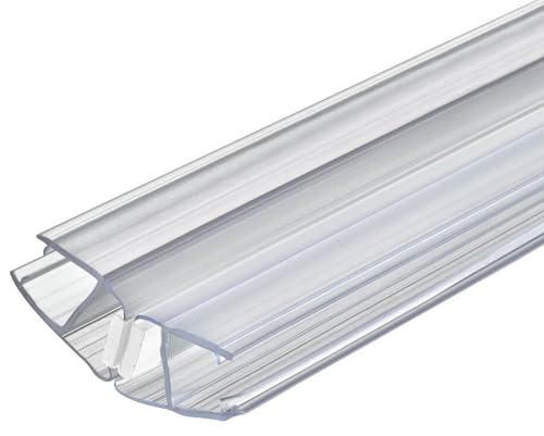 Gedotec Magnet-Duschlippendichtung für Duschtüren wasserabweisend | 1 Stück - Profil-Dichtung 135° | Länge: 2 m | Duschdichtung 8mm - 10mm | Türdichtung PVC Transparent | Duschkabinen Dichtungen