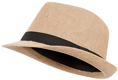 Fedora Unisex Adults Hat Natural Each