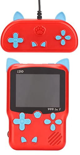 Septpenta Handheld Game Console, Portable Video Game Console, 999 Classic Games, 3in Classic Color Screen with Handle, Support Connecting TV and 2 Players, Birthday Gift for Children