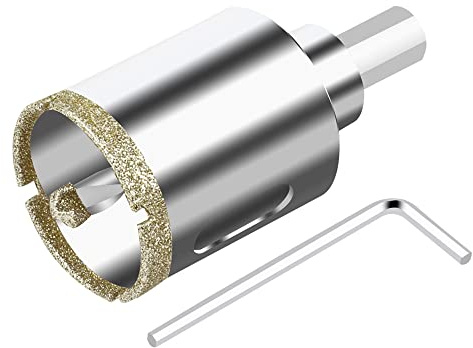 ASNOMY 35mm Diamant Lochsäge Mit Zentrierbohrer, Glasbohrer Mit Diamant-Beschichtung, Hohl-Bohrkrone Fliesenbohrer Für Glas/Fliese/Keramisches/Marmor/Granit