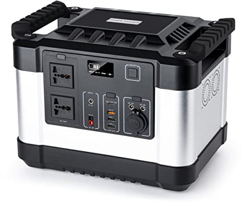 HJGHY Portable Power Station 1100Wh Lithium Ion Battery Rechargeable Backup Battery 1200W Solar Generator with AC Outlets for Outdoor Camping (No Solar Panel)