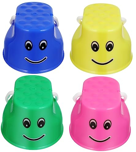 Stelzen Kinder: 4 StüCk Kinder Stelzen Spielzeug - Sensorisches Training, Outdoor Balance & Konzentration, Platzsparend Stapelbar, Gemischte Farben