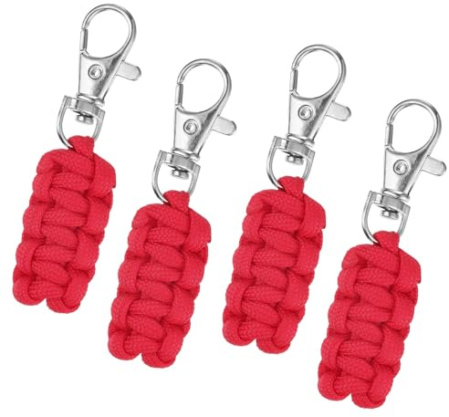 QUARKZMAN STK Paracord Schlüsselanhänger Schlüsselanhänger Geflochten | Schlüsselanhänger Personalisiert Schlüsselband für Rucksäcke Zelte Trolleys Reisekoffer Schlüssel Jacken