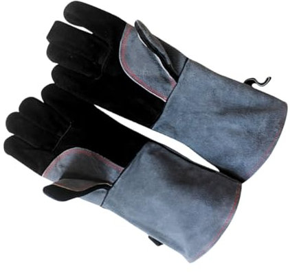 Cabilock Paar Backhandschuhe Isolierte Handschuhe Kochhandschuhe Grillhandschuhe Silikonhandschuhe Ofenhandschuhe Lange Manschette